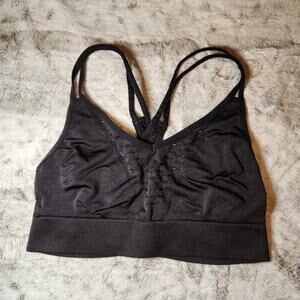 Victoria's Secret Sport Strappy Black Sports Bra Bralette Size M
